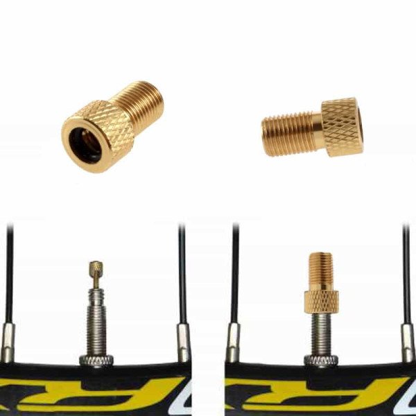 Adaptador de Válvula Presta para Schrader - Par com Vedação