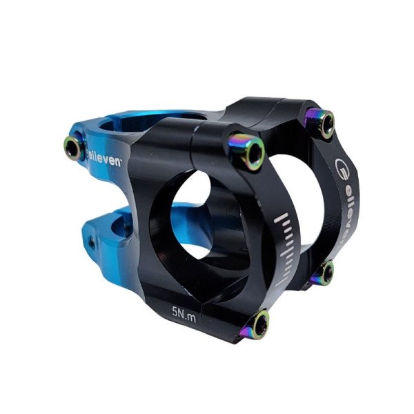 Suporte de Guidão CNC 35mm 31.8mm Alumínio Bicolor Preto e Azul - Mesa