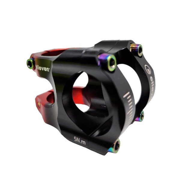 Suporte de Guidão CNC 35mm 31.8mm Alumínio Bicolor Preto e Vermelho - Mesa