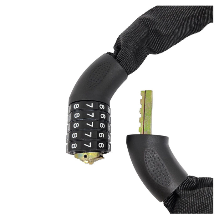 Cadeado Elleven C/ Segredo Bike  Com Proteção 90cm X 6 mm