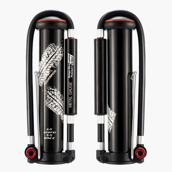 Bomba de Ar Alta Pressão 220PSI com Manômetro RockBros