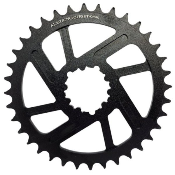 Coroa Direct Mount Alumínio CNC - 36T OFFSET - 0mm