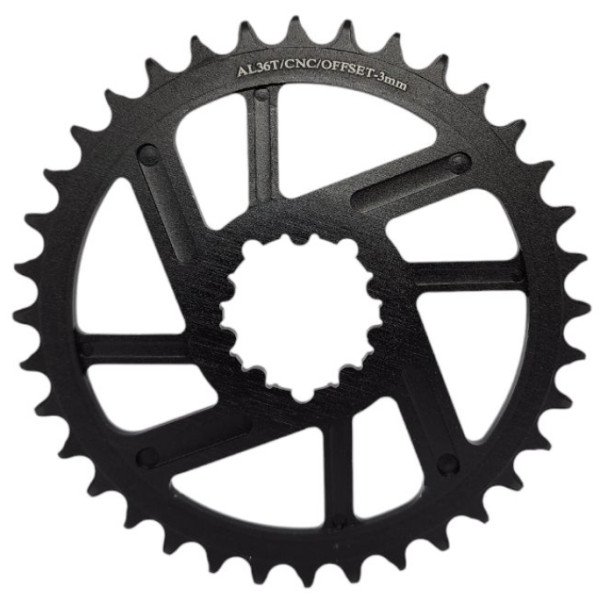 Coroa Direct Mount Alumínio CNC - 36T OFFSET - 3mm