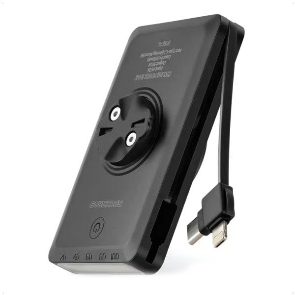 Farol Dianteiro Bike Rockbros Suporte GPS Powerbank 5000mAh