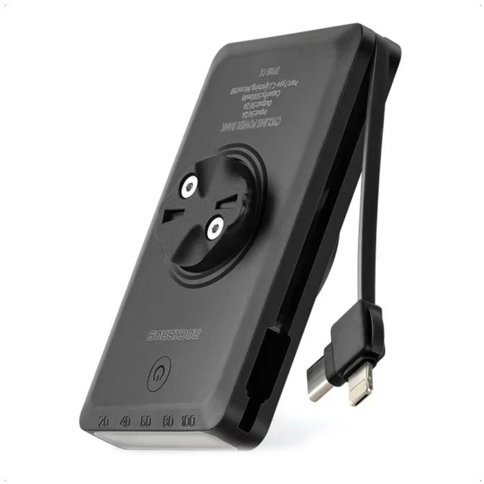 Farol Dianteiro Bike Rockbros Suporte GPS Powerbank 5000mAh