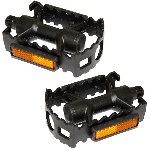 Pedal de Bike MTB Alumínio 9/16 Rosca Grossa Antiderrapante