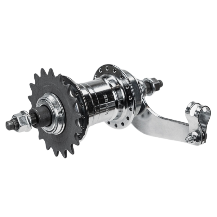 Cubo Traseiro Freio Contra Pedal Rosca Velosteel 36F Cromado