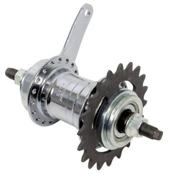 Cubo Traseiro Freio Contra Pedal Rosca Velosteel 36F Cromado