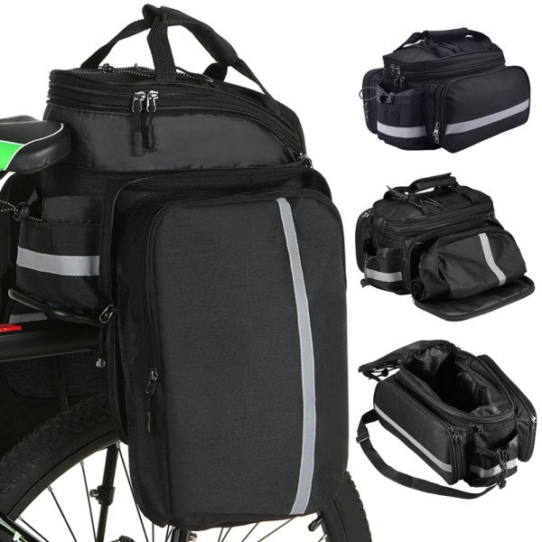 Alforge Impermeável para Bike – 18 Litros com Capa de Chuva