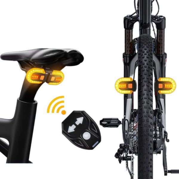 Seta Sinalizador Com Aviso Sonoro Traseiro para Bike Sem Fio