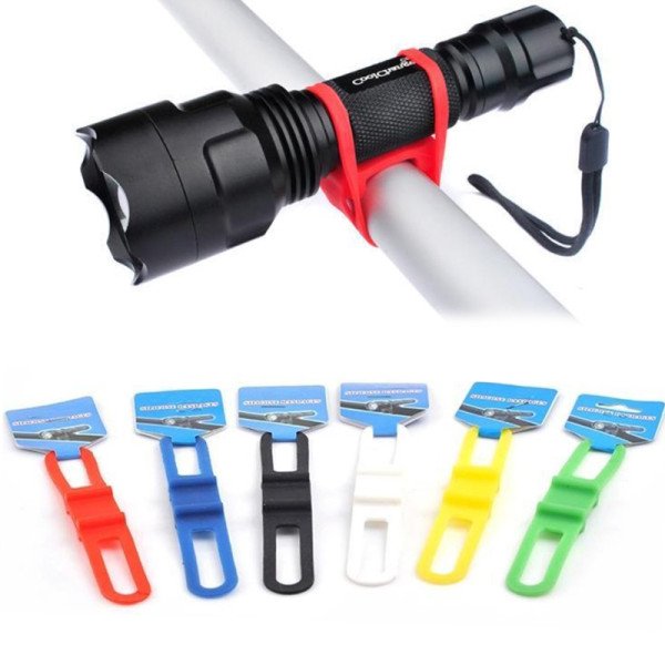 Suporte Silicone Fixação Lanterna e Farol Bike Resistente