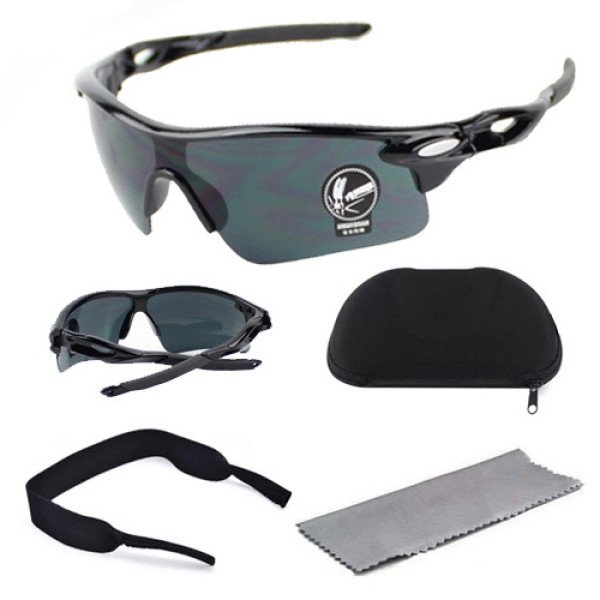 Óculos Ciclismo Esporte Proteção UV 400 Lente Cinza Escura