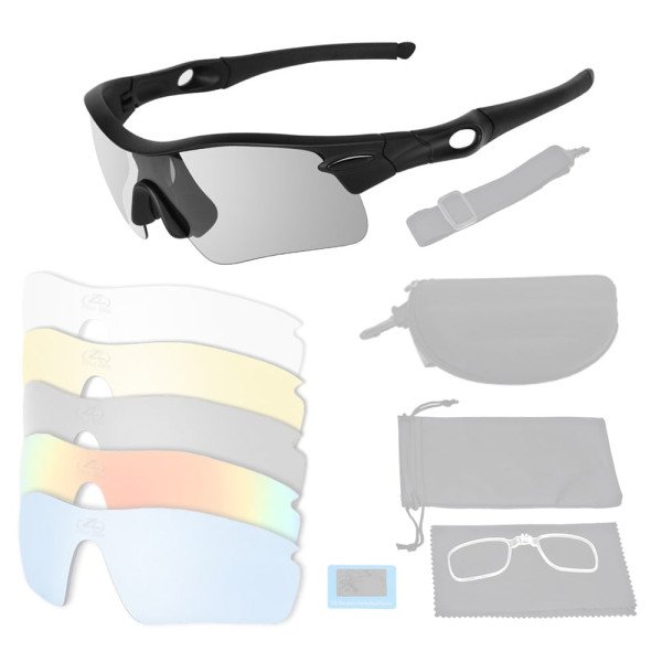 Óculos Ciclismo Polarizado 5 Lentes Unissex Suporte de Grau