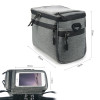 Bolsa de Guidão Impermeável para Bike - Cinza - 4L Armazenamento