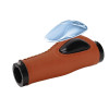 Manopla de Bike Premium Couro com Gel de Silicone Antishock
