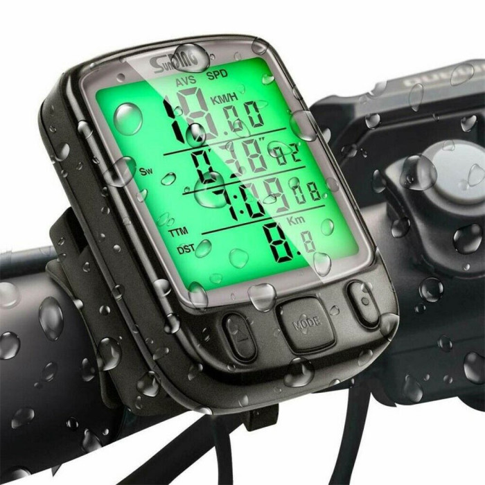 Ciclo Computador Velocimetro Bike 24 Funções LCD Luz Noturna