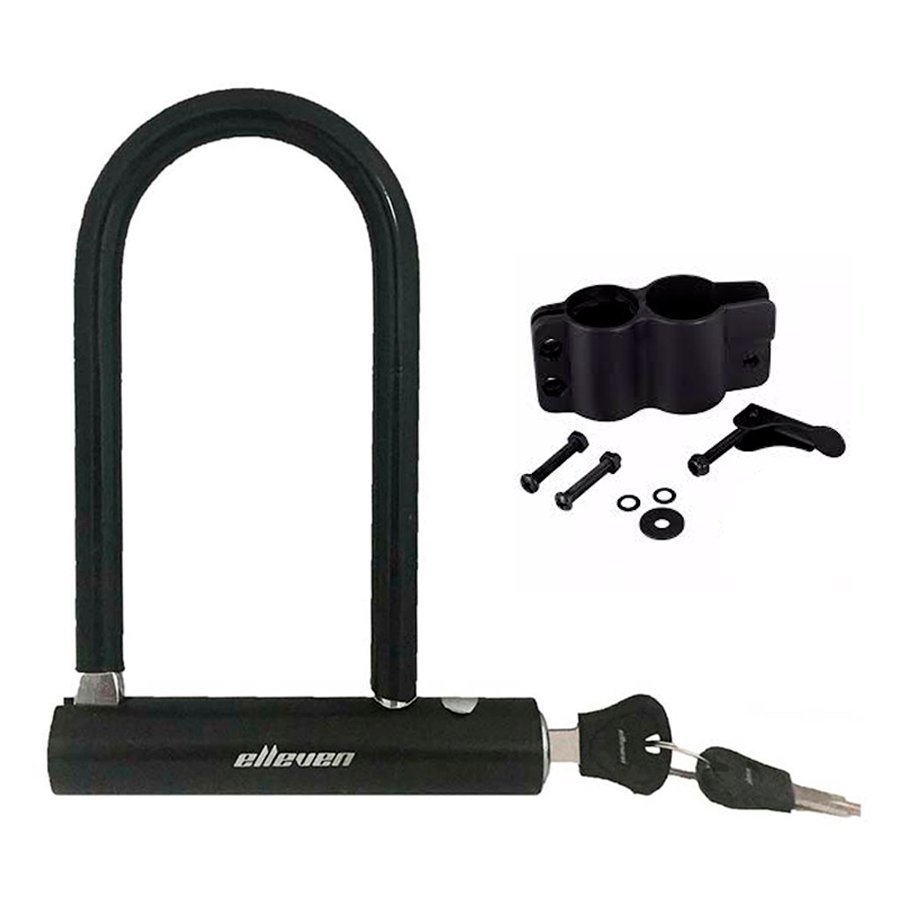 Cadeado U-Lock Elleven em Aço 140x210mm para Bike e Moto 
