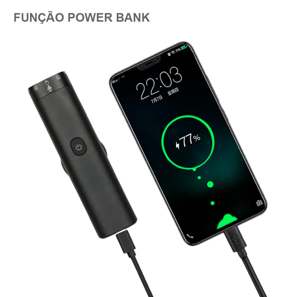 Farol Bike 1200 Lumens Alumínio Suporte GPS GoPro Integrado Farol Bike 1200 Lumens Alumínio Suporte GPS GoPro Integrado