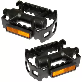 Pedal Ingls De Bicicleta Alumnio 9/16 Rosca Grossa Preto