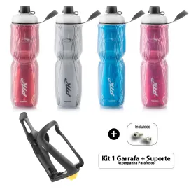 Kit Caramanhola Trmica + Porta Garrafa Bike 700ml Squeeze