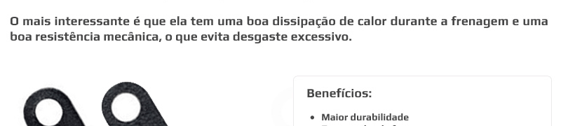 Pastilha de Freio Semi-metlica Descriao - 1